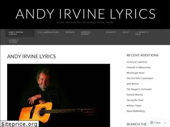 www.andyirvinelyrics.wordpress.com