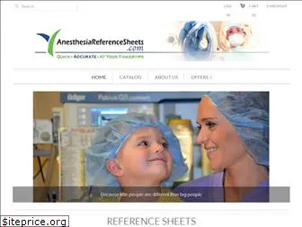 anesthesiareferencesheets.com