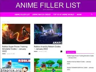 animefillerlists.com