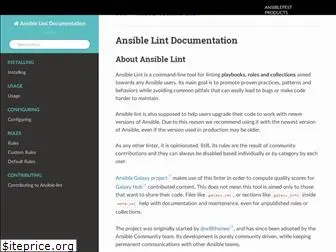 ansible-lint.readthedocs.io