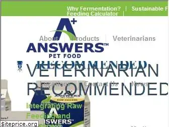 answerspetfood.com