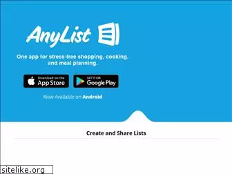 anylistapp.com