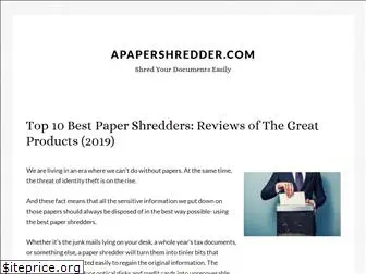 apapershredder.com