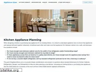 appliancesizes.com