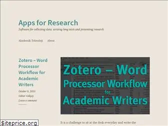 appsforresearch.wordpress.com