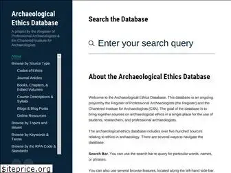 archaeologicalethics.org