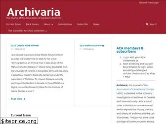 archivaria.ca