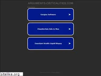 arguments-criticalities.com