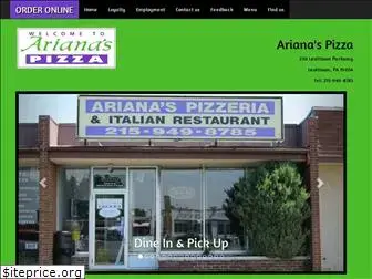 arianaspizza.com