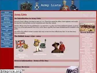 armylists.org.uk