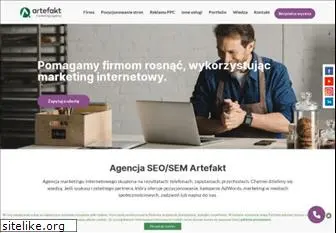 www.artefakt.pl website price