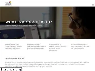 artsandhealthalliance.org