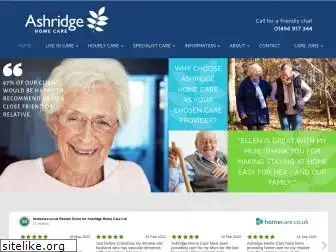 ashridgehomecare.co.uk