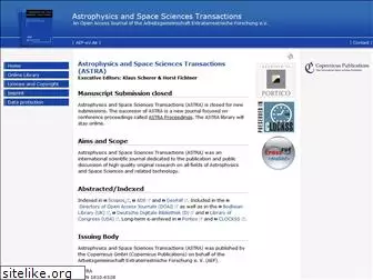 astrophysics-and-space-sciences-transactions.net