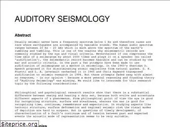 auditory-seismology.org