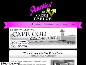 auntiesicecream.com