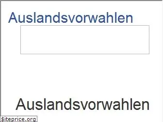 auslandsvorwahlen.net