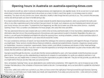 australia-opening-times.com