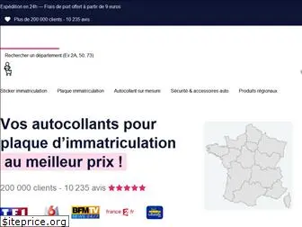 autocollant-immatriculation.fr