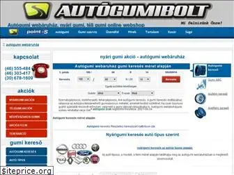 www.autogumibolt.hu website price