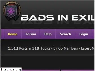 badsinexile.com