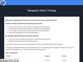 bangaloremetrotimings.com