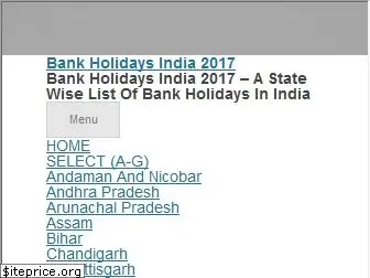 bankholidaysindia.com