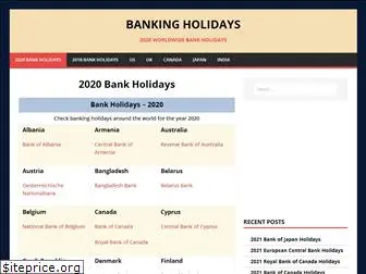 banking-holidays.com