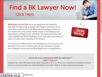 bankruptcylawyercost.com