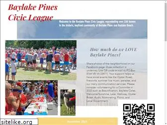 baylakepinescivicleague.com