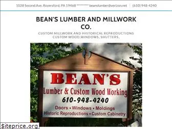 beanslumbermillwork.com