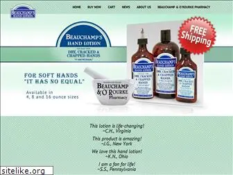 beauchampshandlotion.com