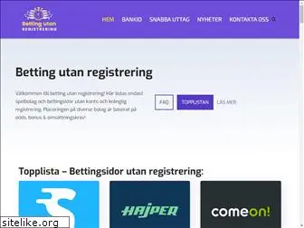 bettingutanregistrering.se