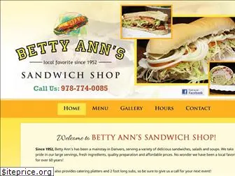 bettyannssubs.com