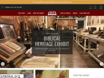 biblicalheritageexhibit.com