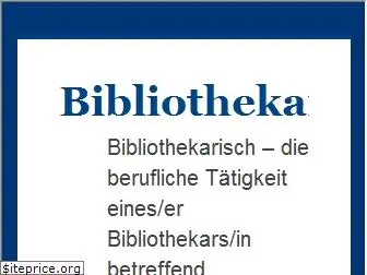 bibliothekarisch.de