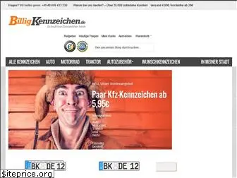 billigkennzeichen.de