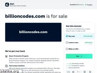 billioncodes.com