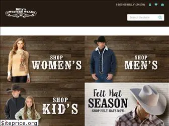 billyswesternwear.com