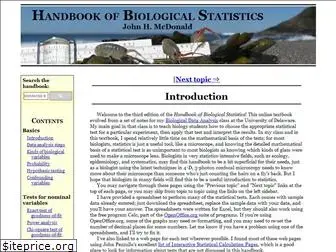 biostathandbook.com