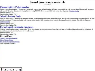 boardgovernanceresearch.com