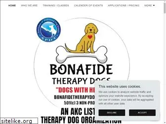 bonafidetherapydogs.com