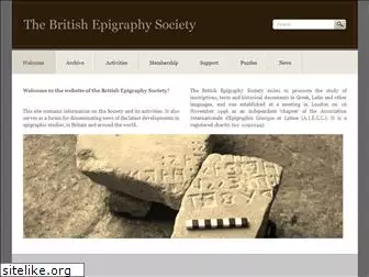 britishepigraphysociety.org