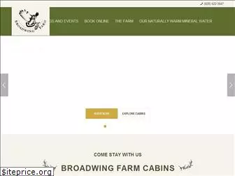 broadwingfarmcabins.com