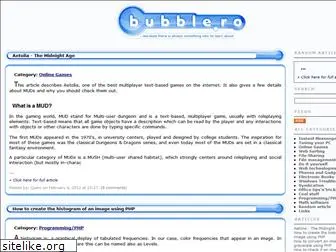 bubble.ro