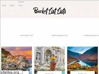 bucketlistlists.com