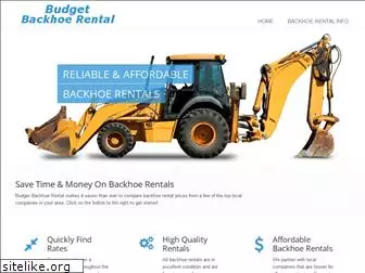 budgetbackhoerental.com