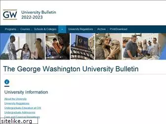bulletin.gwu.edu