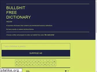 bullshitfreedictionary.com