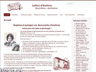 cahiersdarchives.fr